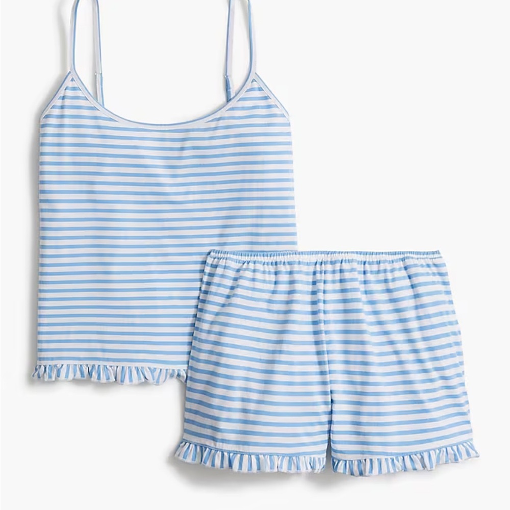 NWT! J Crew ruffle pajamas.